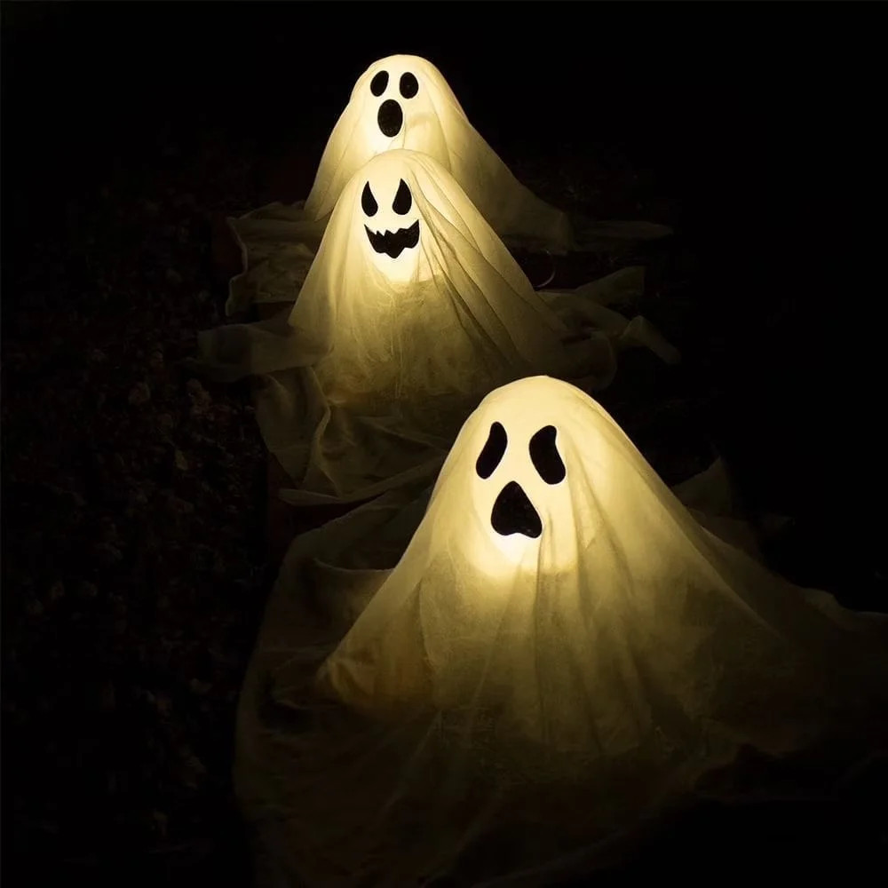 3-Pack Light-Up Ghost Yard Stakes | Wayfair North America