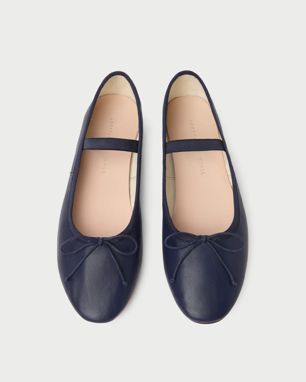Leonie Navy Leather Ballet Flat | Loeffler Randall