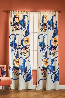 Sarah Gordon Floral Curtain | Anthropologie (US)