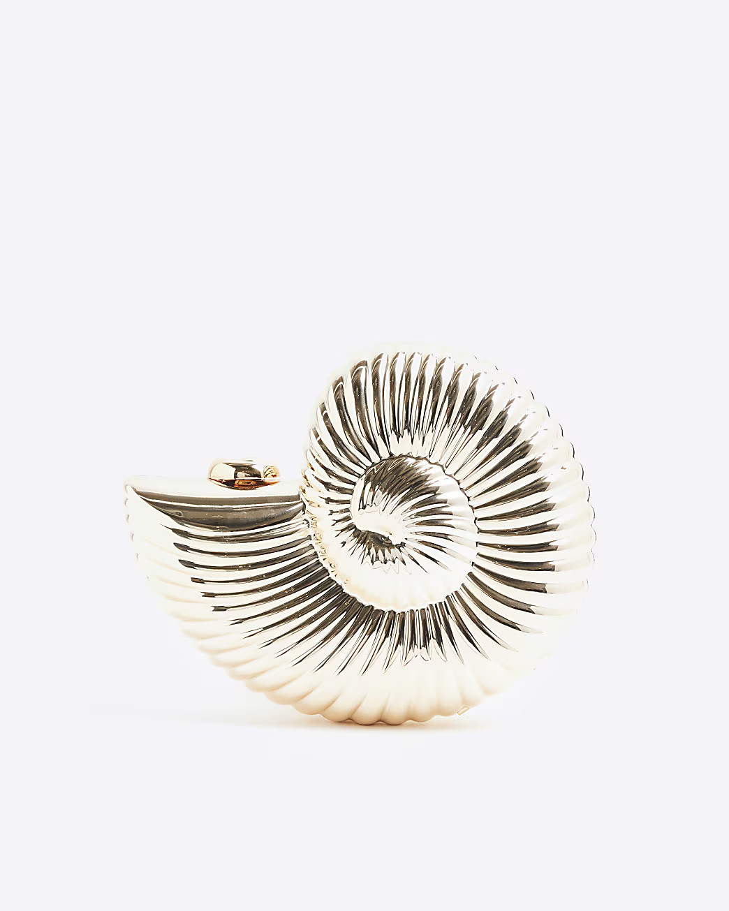 Gold Shell Metal Clutch Bag | River Island UK & IE