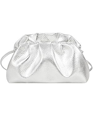 Women's Y2k Cloud Shaped Dumpling Bag Fashion Ruched Bag Clutch Purse Clip Shoulder Handbag Elega... | Amazon (US)