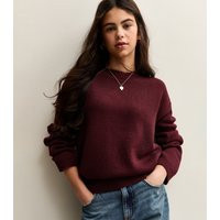 Girls' Burgundy Longline Jumper New Look | New Look (UK)
