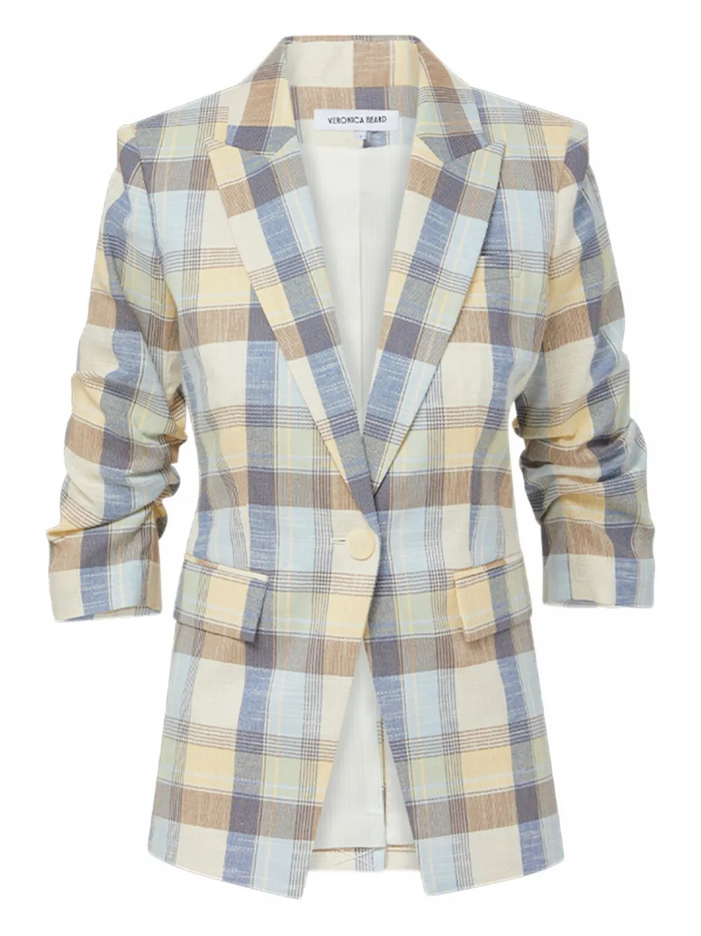 Veronica Beard plaided blazer - Neutrals | Farfetch Global