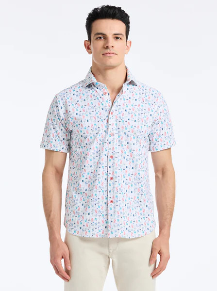MIX N MATCH SHORT SLEEVE BUTTON DOWN SHIRT | Robert Graham