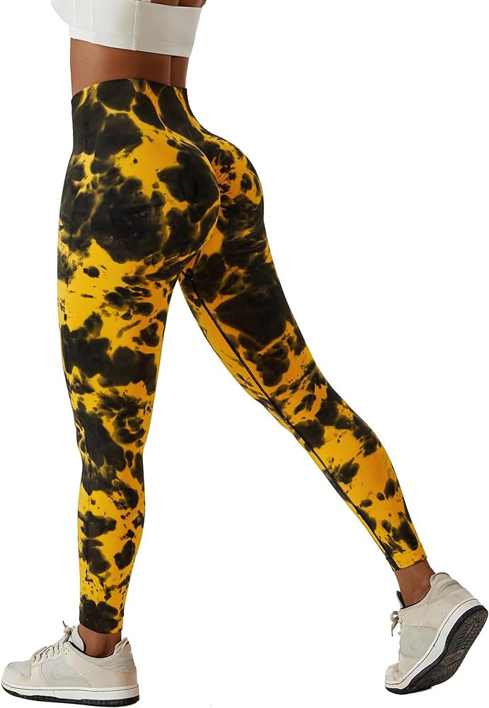 FITELITE Seamless Leggings for Women, High Waisted Workout Gym Yoga Pants, Tummy Control Scrunch ... | Amazon (US)