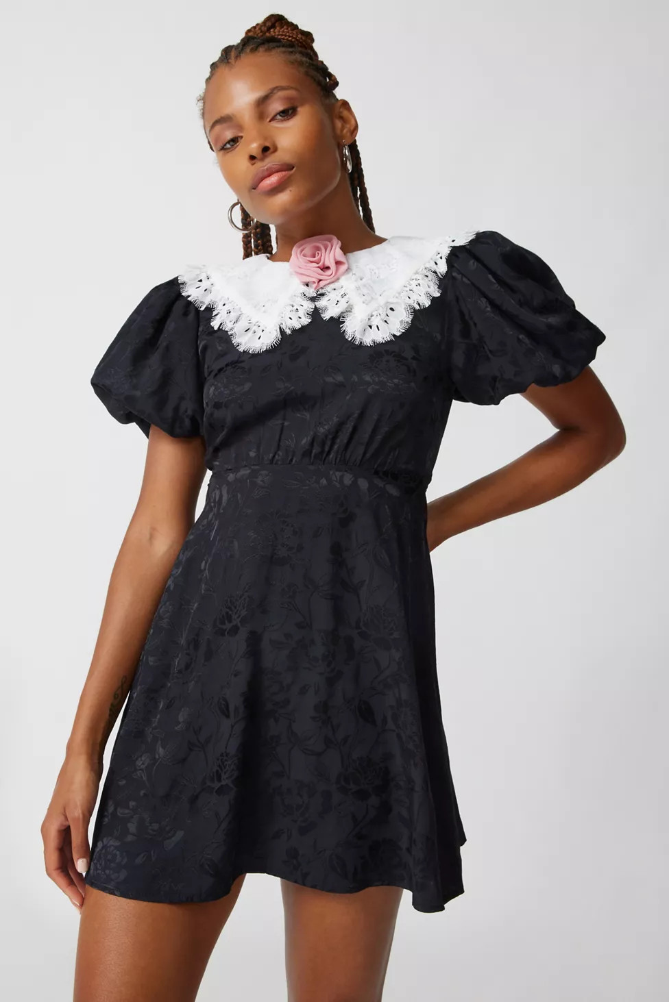 For Love & Lemons Yasmin Collared Floral Mini Dress | Urban Outfitters (US and RoW)