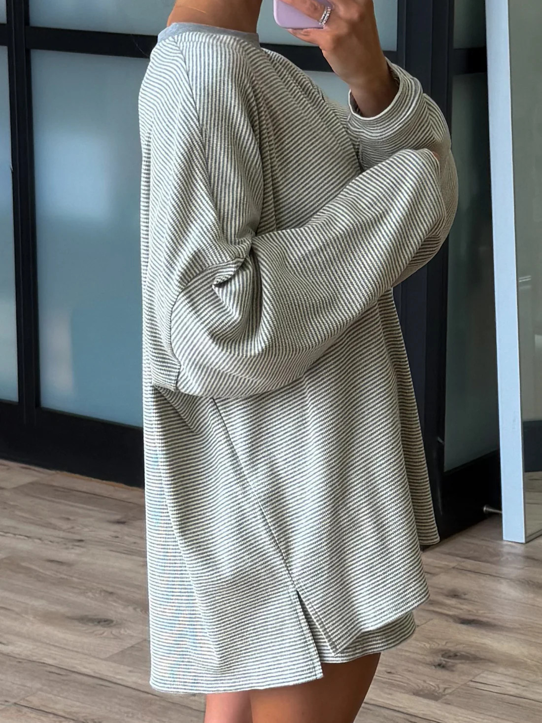 Easy Going Ribbed Stripe Pullover | Grey | +Plus Available | Shop Talulah