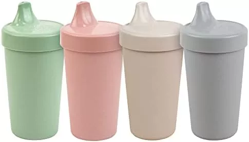 Re-Play Made in The USA 4pk No Spill Sippy Cups for Baby, Toddler