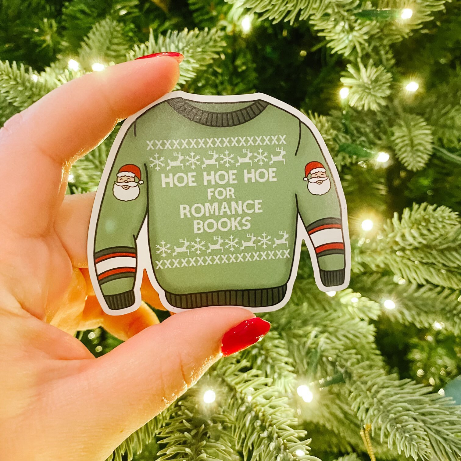 Hoe Hoe Hoe for Romance Books Holiday Christmas Sweater Magnet - Etsy | Etsy (US)