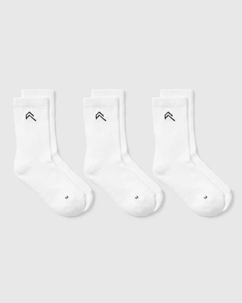 Crew Socks 3 Pack 
 White/Black | Oner Active (UK / US)