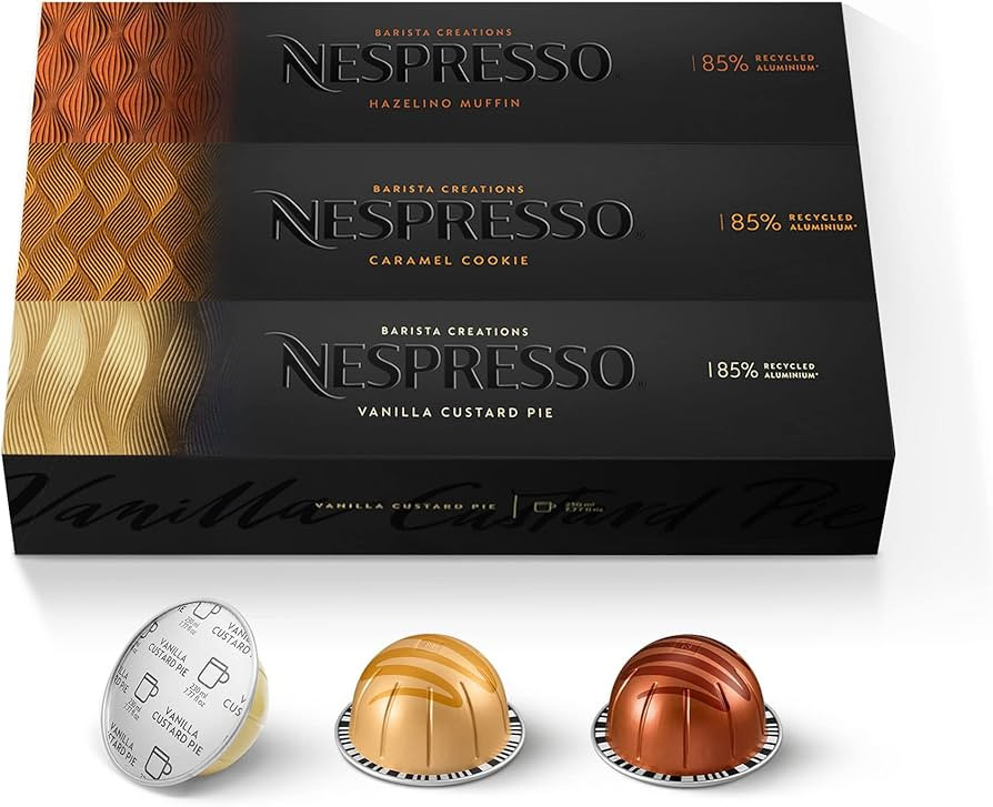 Nespresso Capsules VertuoLine, Barista Flavored Pack, Mild Roast Coffee, 30 Count Coffee Pods, Br... | Amazon (US)