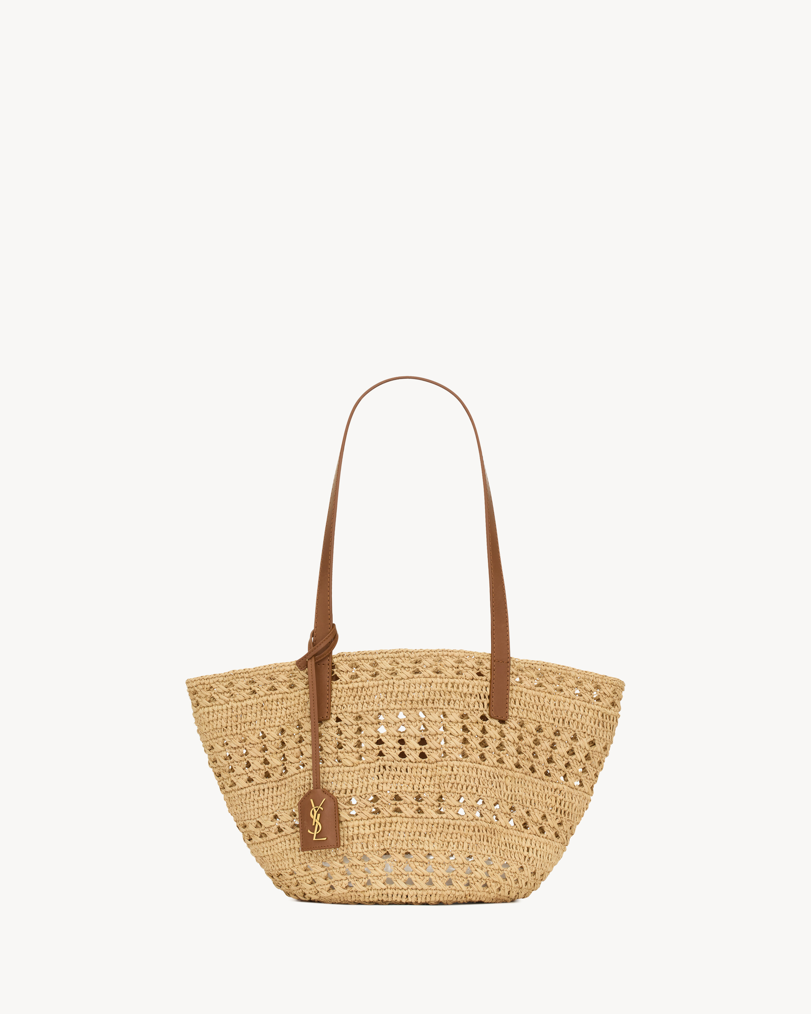 PANIER Small bag in raffia in White | Saint Laurent | YSL EN-GB | Saint Laurent Inc. (Global)