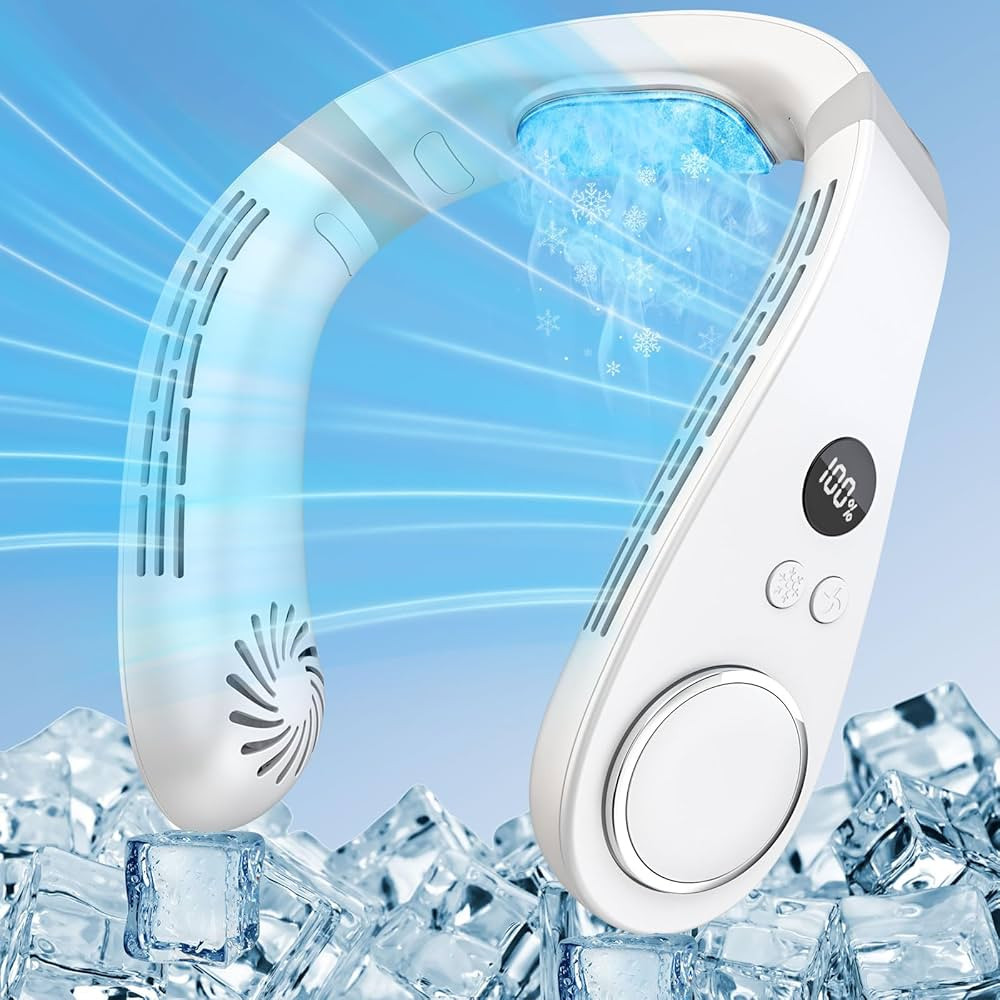 Air Conditioner Fan,5500mAh Neck Fan Rechargeable Battery Operated Metal Cooling Plate AC Fan,Por... | Amazon (CA)