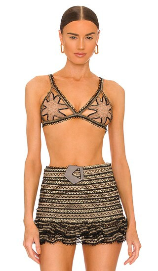 Crochet Bralette Top in Black | Revolve Clothing (Global)