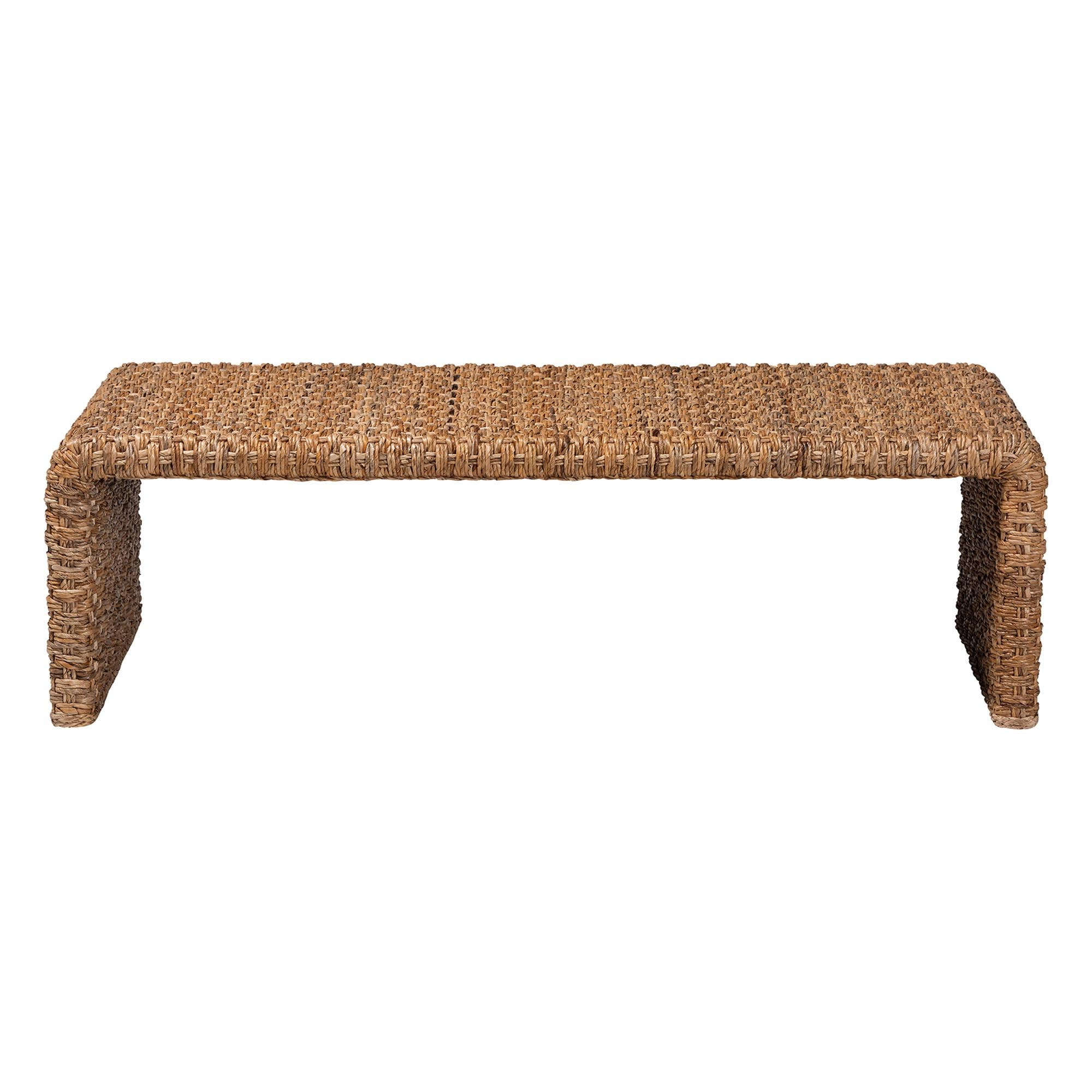 Amazon.com: Bali & pari Alda Handwoven Seagrass Coffee Table - Rustic Wicker Waterfall Accent Tab... | Amazon (US)