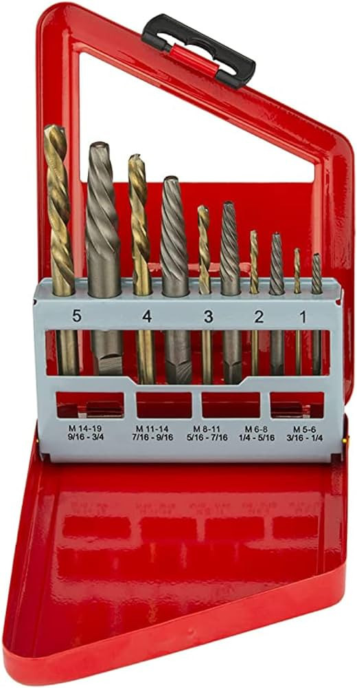 NEIKO 01925A Screw-Extractor And Left-Hand Drill-Bit Set, HSS M2 Steel Drill Bits, Alloy Spiral F... | Amazon (US)
