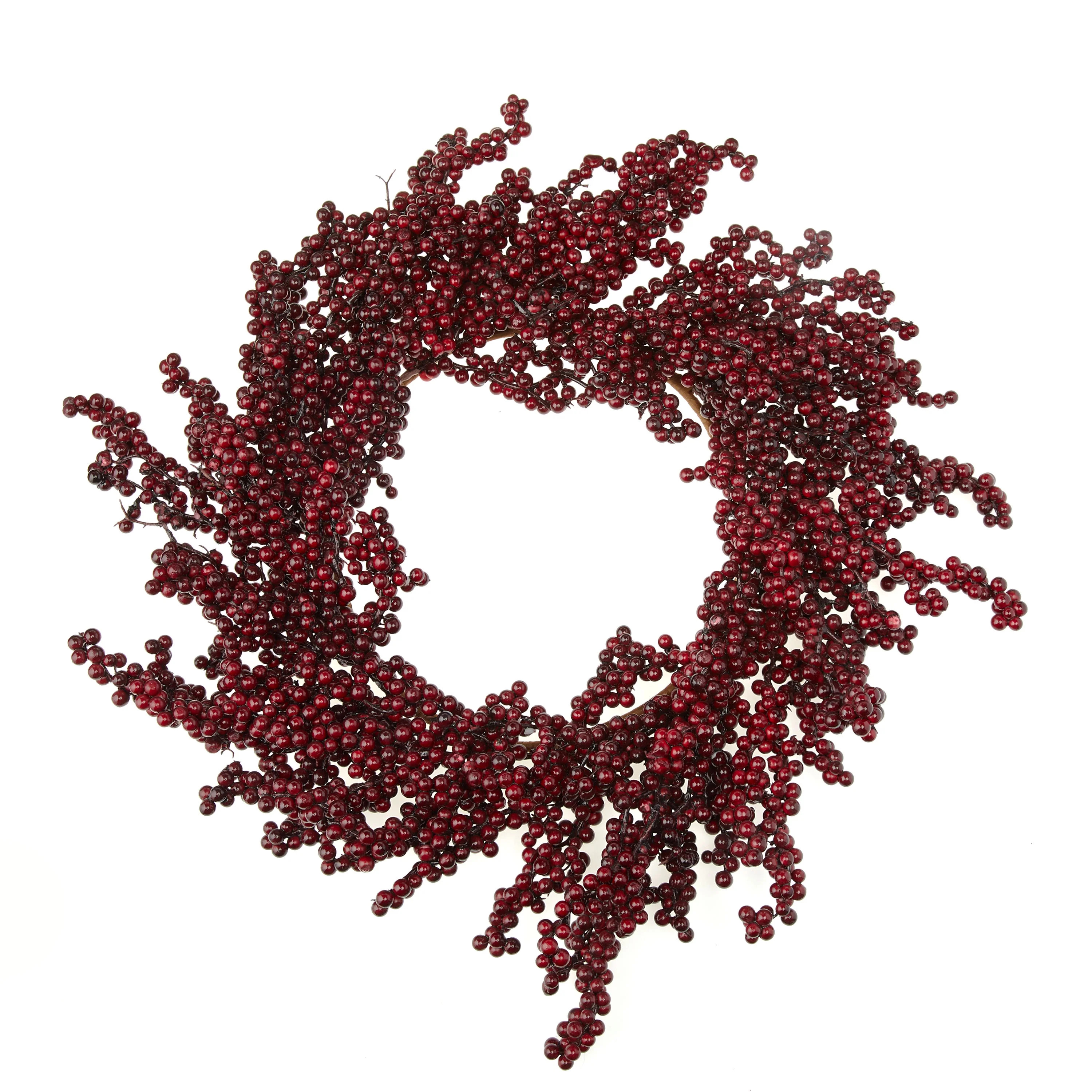 Holiday Time Christmas Red Berry Wreath, 18 inch diameter - Walmart.com | Walmart (US)
