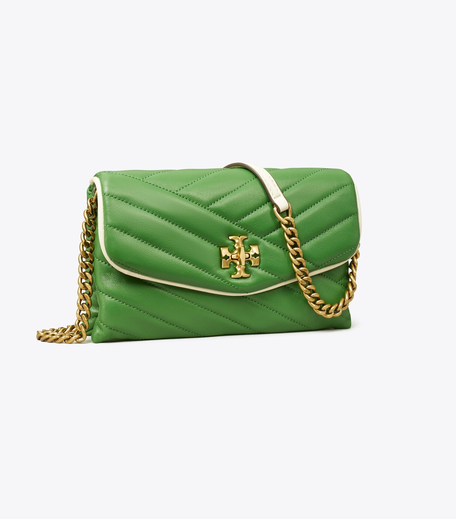 Kira Chevron Pop Edge Chain Wallet: Women's Designer Mini Bags | Tory Burch | Tory Burch (US)