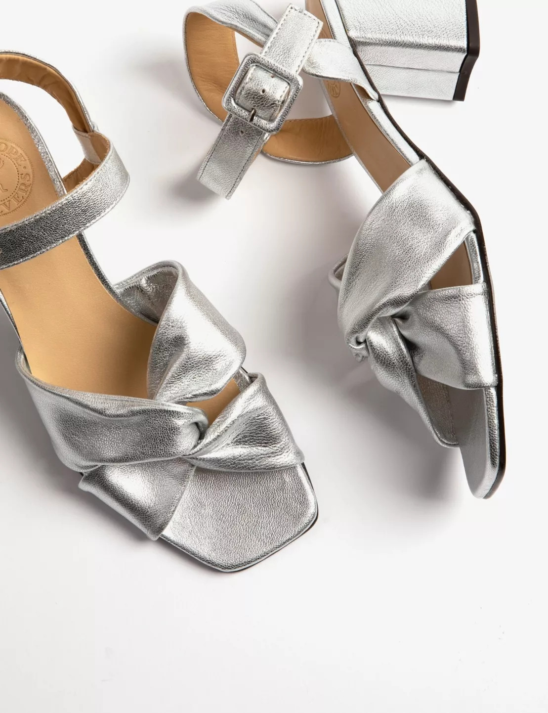Infinity Metallic Sandal - Silver | Penelope Chilvers