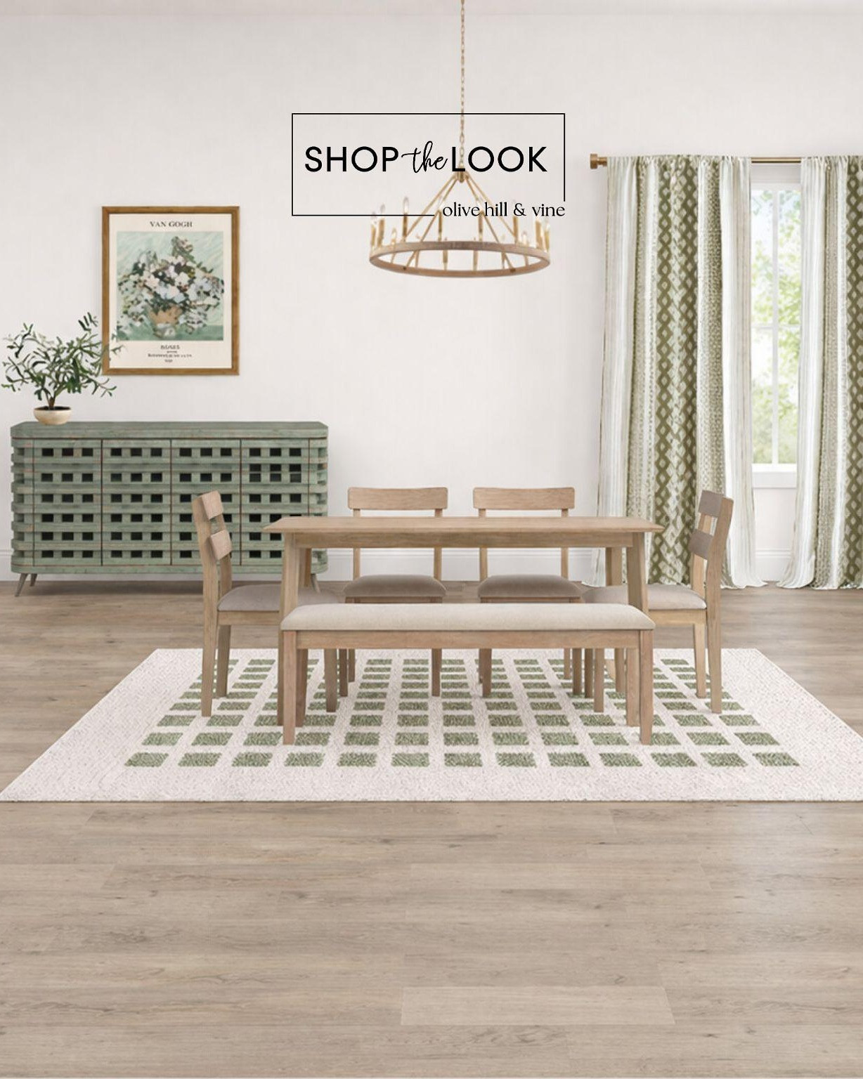We’re loving how this sage-toned dining room came together—warm wood, soft textures, and patterned drapery create a look that feels calm, collected, and effortlessly elevated. The mix of pieces brings just the right balance of style and comfort. 

 

#LTKHome #LTKSaleAlert