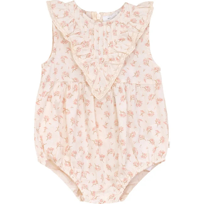 Printed V Shape Yoke Bubble Pink | Maisonette