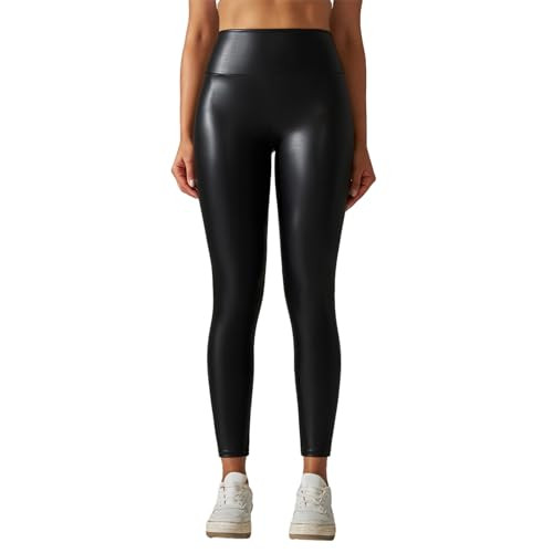 COMFREE Faux Leather Leggings Black Leather Leggings Sexy Shinny Leather Pants Concert Outfits Black 2XL | Amazon (US)