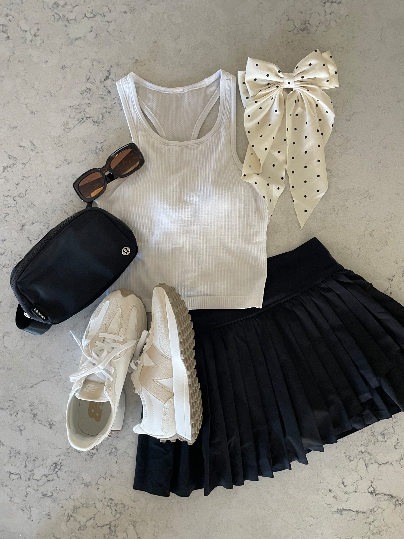 Pleated tennis skirt #blackandwhite 

#LTKSpringSale #LTKActive #LTKSaleAlert