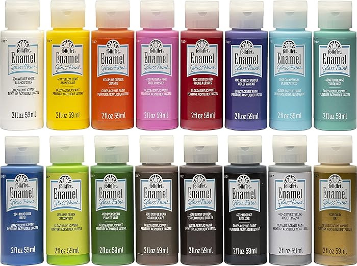 FolkArt Gloss Finish Acrylic Enamel Craft Set Designed for Beginners and Artists, Non-Toxic Formu... | Amazon (US)