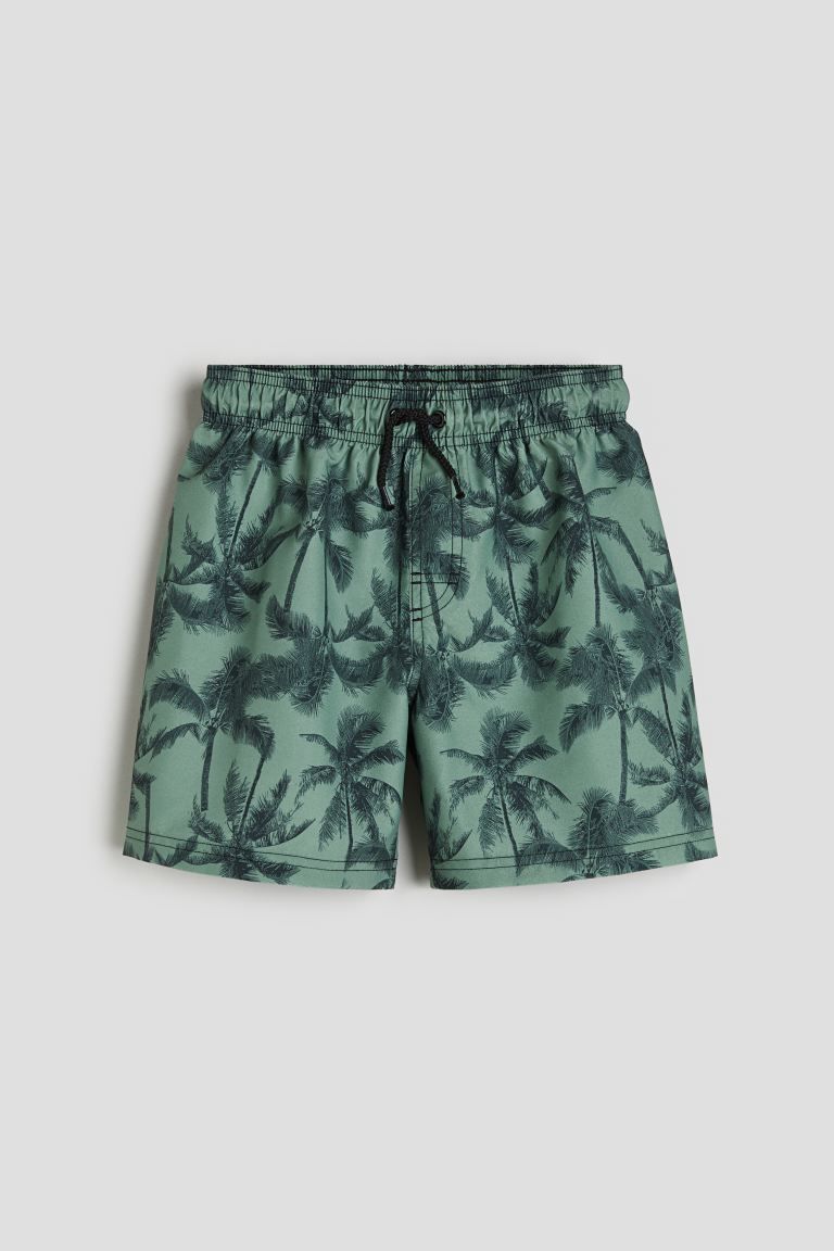 Swim Shorts - Green/patterned - Kids | H&M US | H&M (US + CA)