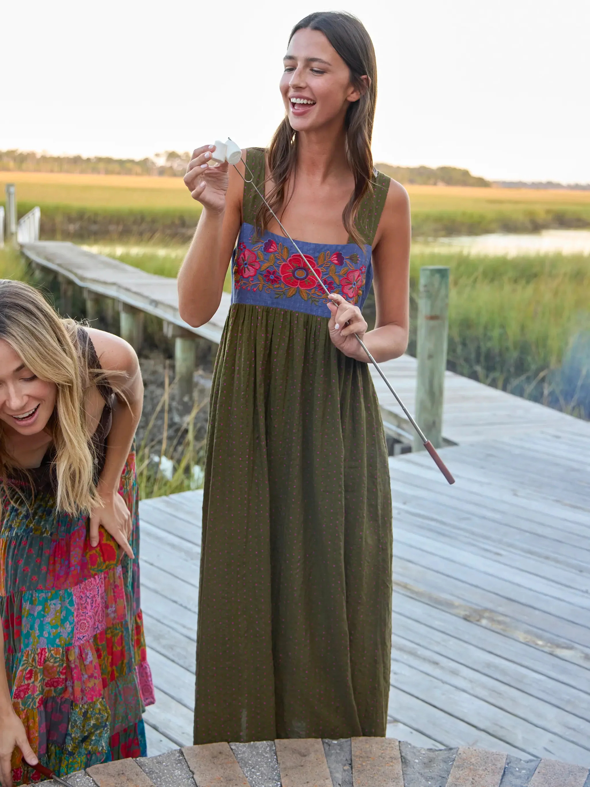 Embroidered Tricia Maxi Dress | Natural Life
