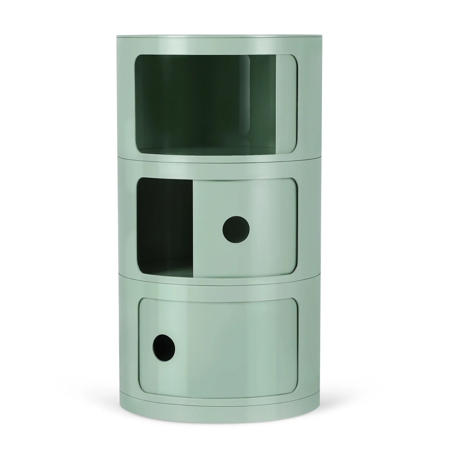 3 Drawer Sliding Barrel Modern Bedroom Nightstand, Matcha Green | Walmart (US)