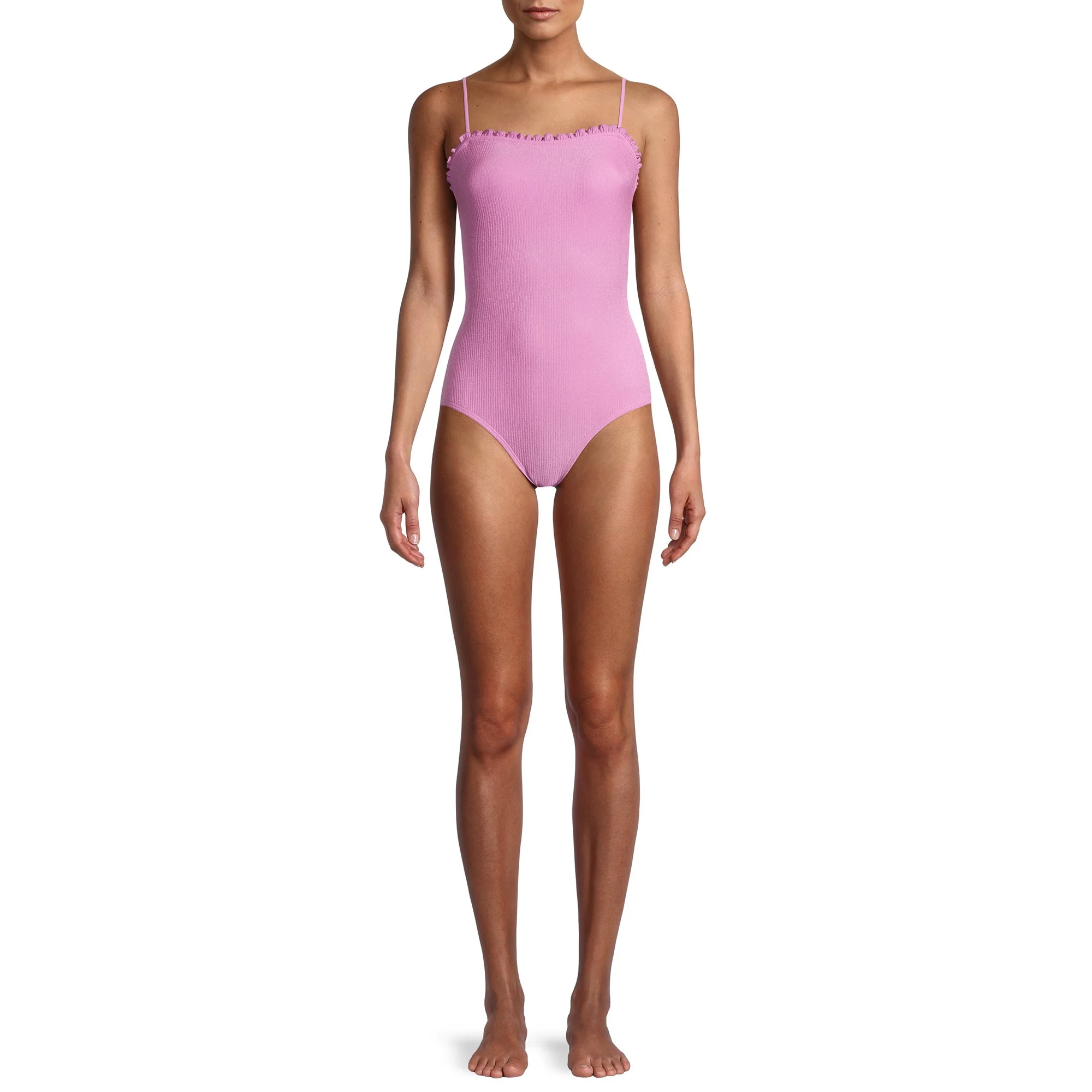 No Boundaries Juniors' Crinkle One-Piece Swimsuit | Walmart (US)