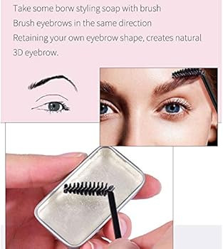2 Pack Eyebrow Soap Kit, 4D Brows Gel Long Lasting Eyebrow Setting Gel Waterproof Eyebrow Makeup ... | Amazon (US)