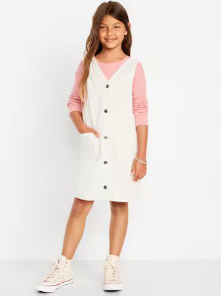 Sleeveless Button-Front Corduroy Dress for Girls | Old Navy (US)