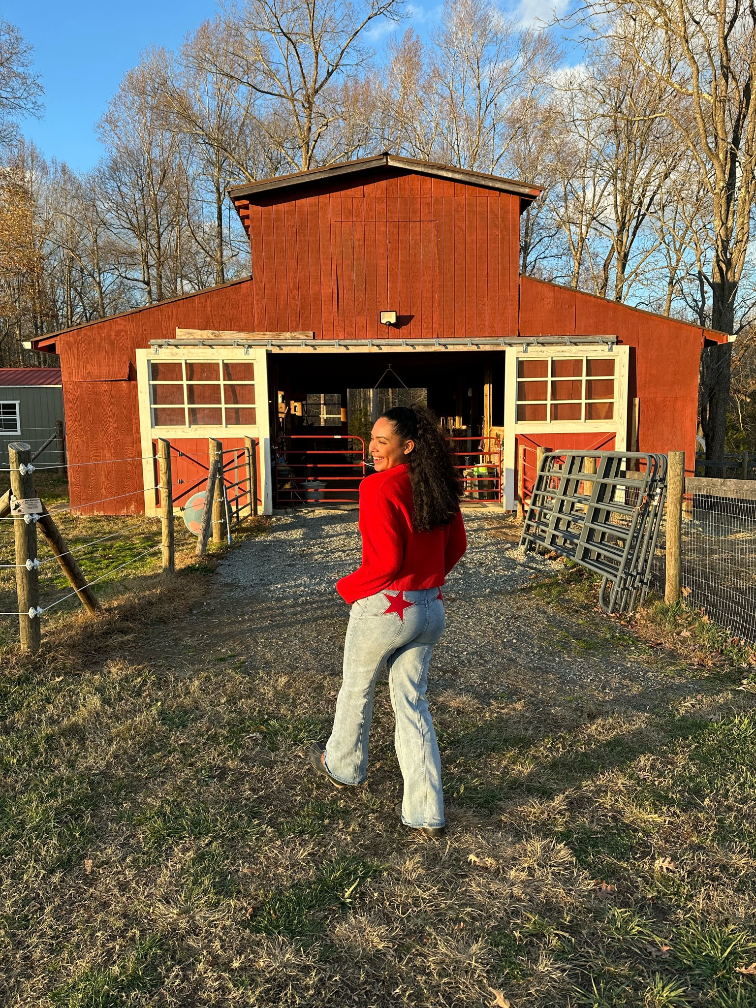 Loving these jeans - so fun to the farm and holiday 

#LTKFindsUnder100 #LTKCyberWeek #LTKStyleTip