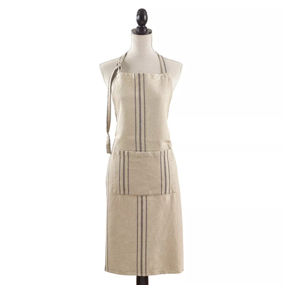 Saro Lifestyle Classic Tie Striped Linen Apron | Target