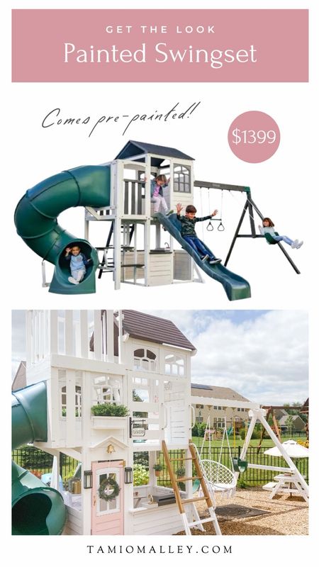 Our viral playset hack has been hacked! 😱🤍 Save the paint and check out this pre-painted adorable swingset by Kidkraft and enjoy your new backyard play oasis all summer long! 

#LTKkids #LTKhome #LTKSeasonal