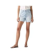 Levi's Women's Cinch Mid-Thigh Short, (New) Abraided Art (Non Stretch), 28 | Amazon (US)