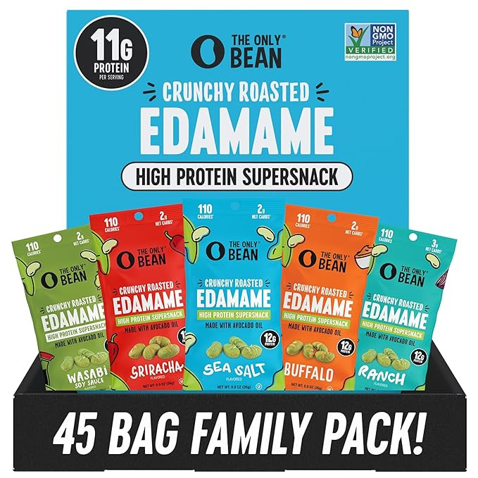 The Only Bean High Protein Snacks, Healthy Office Snacks, Healthy Snacks for Adults and Kids for ... | Amazon (US)