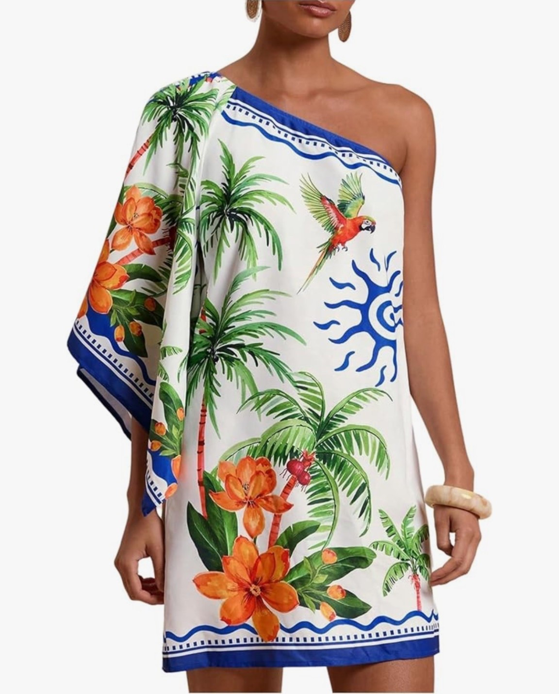 One shoulder dress perfect on vacation 

#LTKSwim #LTKTravel #LTKootd