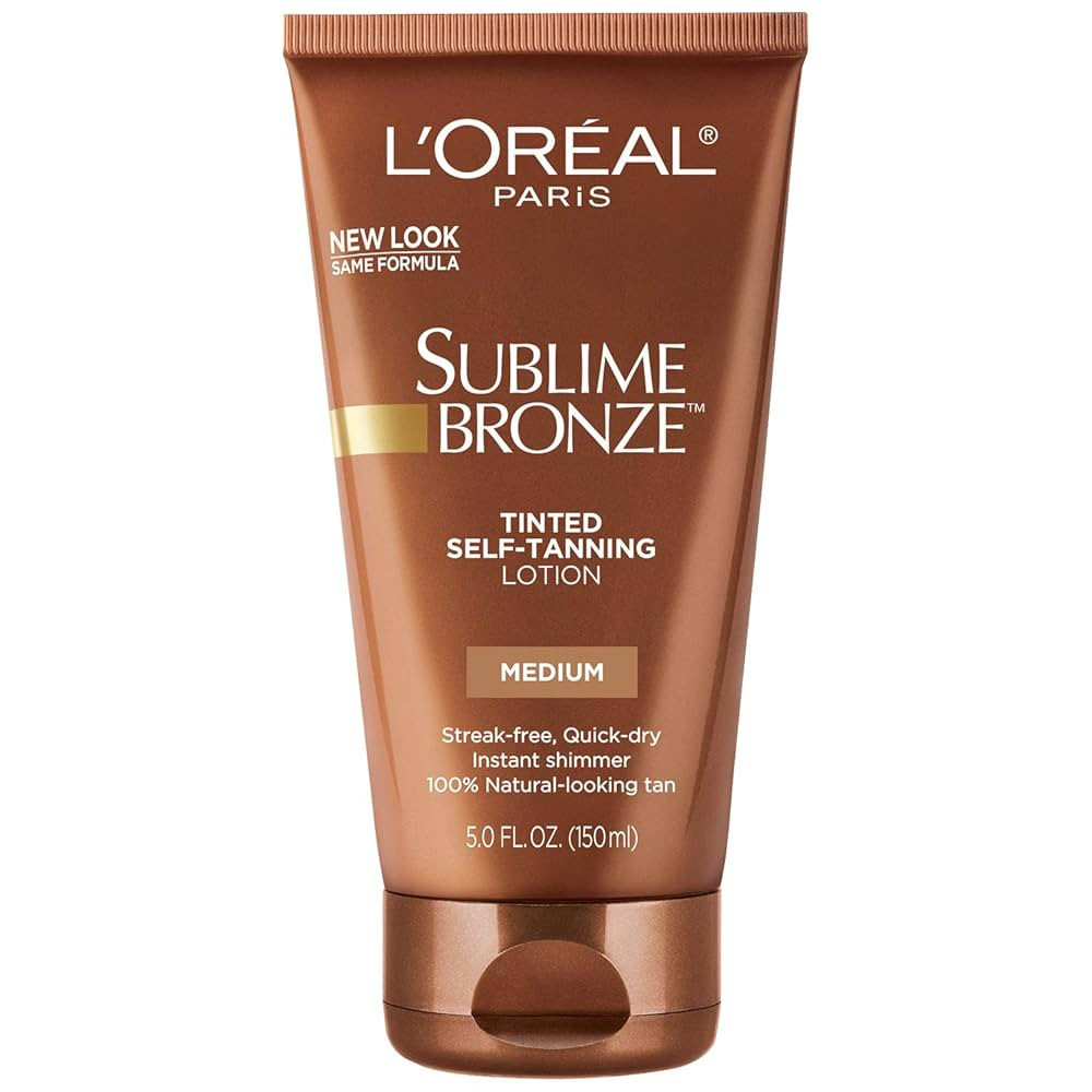 L'Oreal Paris Sublime Bronze Tinted Self Tanning Lotion, Medium Natural Tan 5 fl. Oz | Amazon (US)