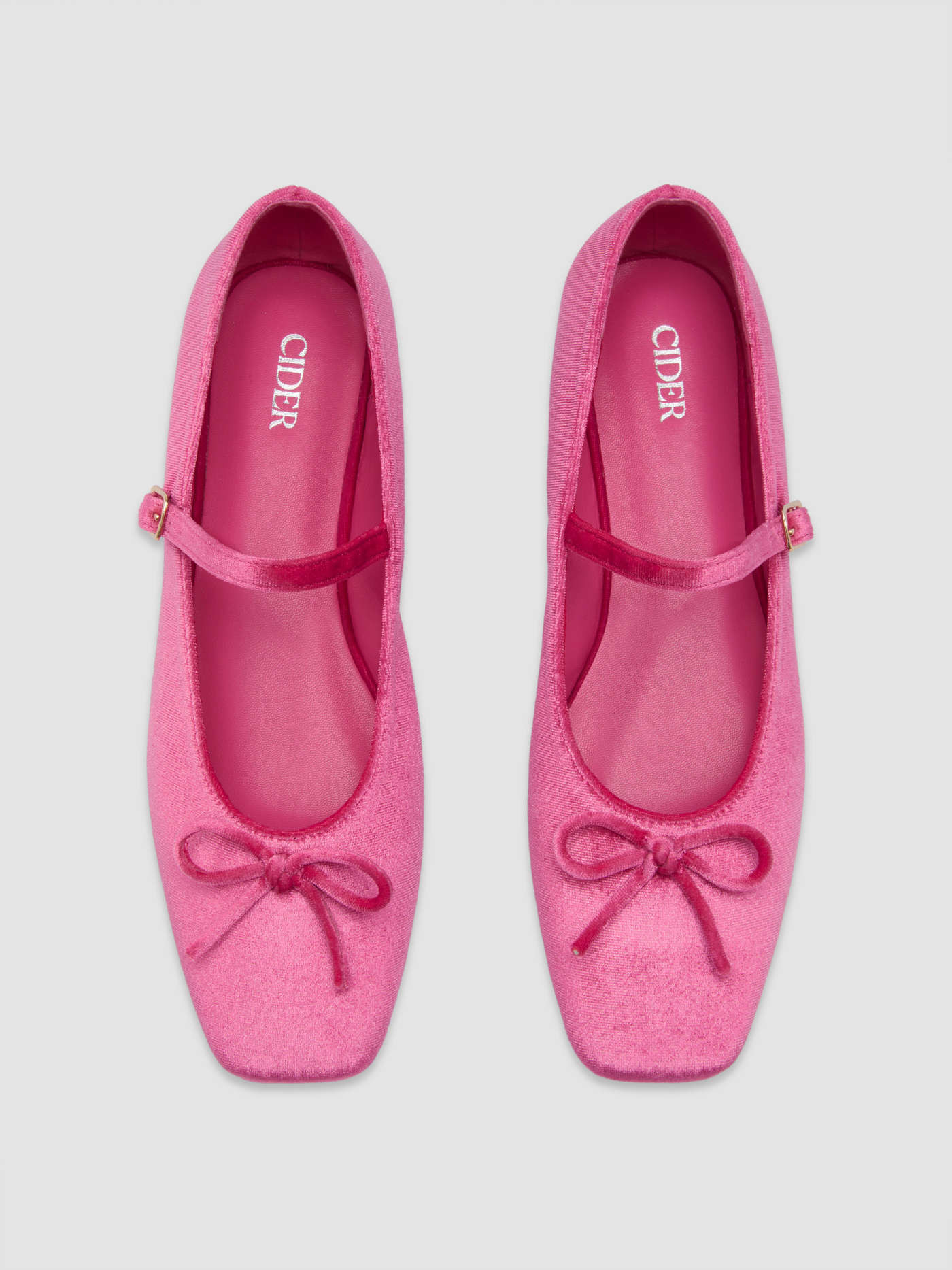 BOWKNOT VELVET MARY JANE FLATS | Cider