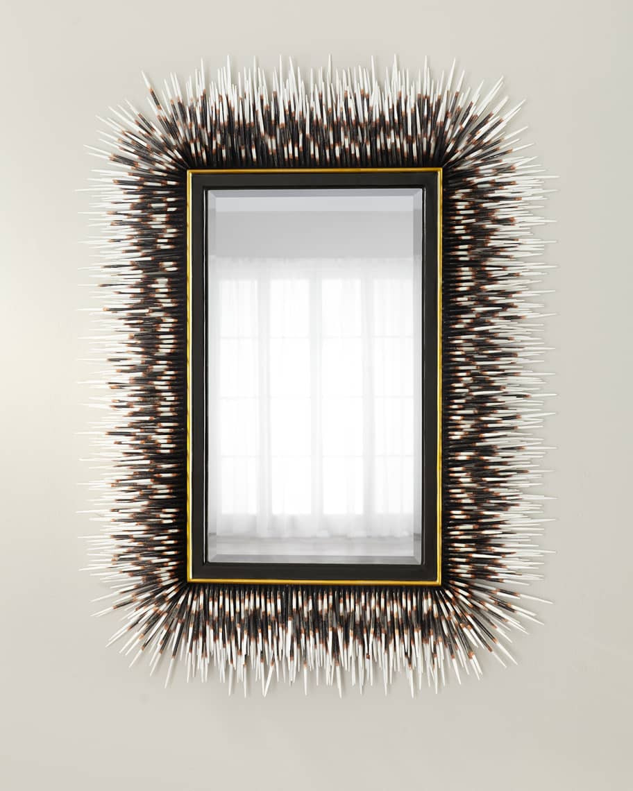 Neiman Marcus Porcupine Quill Rectangle Mirror | Horchow