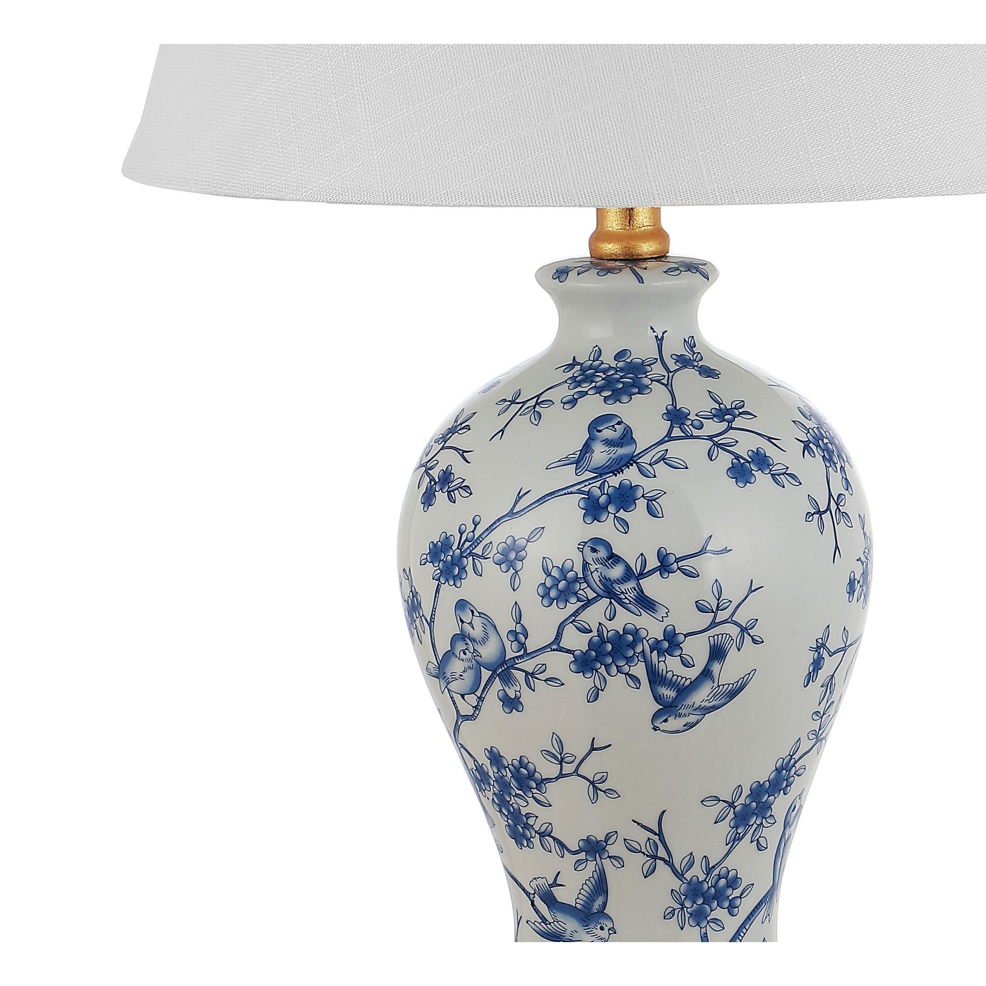 Grace 24" Floral Classic LED Table Lamp, Blue/White | Walmart (US)