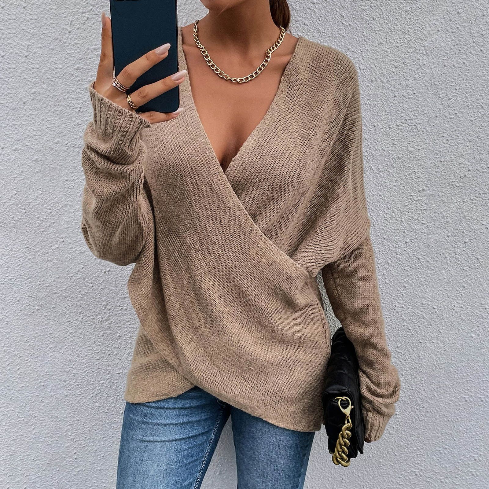 Black Friday Deals 2021! Sweaters for Women Cable Knit Sweater Women Fashion Women Solid Color Lo... | Walmart (US)