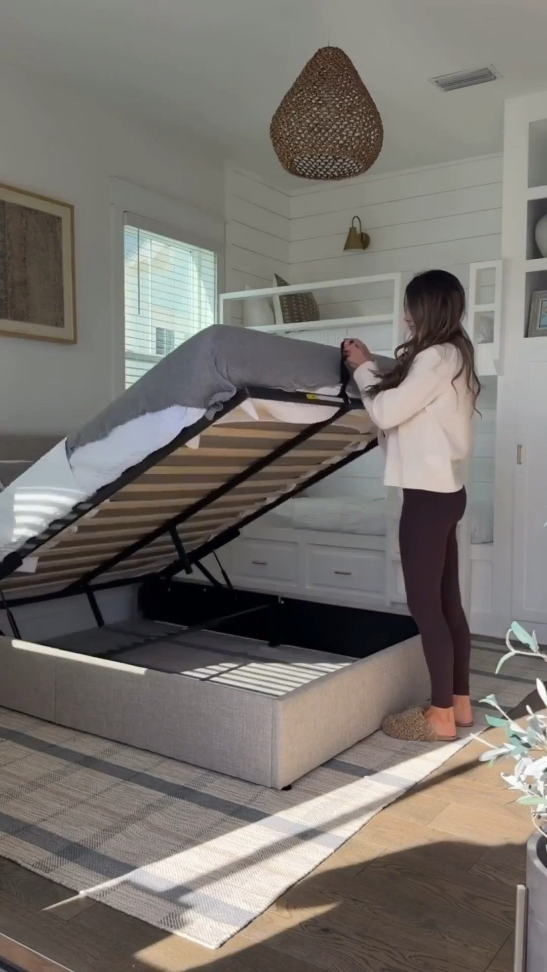 How cool is this bed frame! It’s a lift up hydraulic bed with a beautiful modern wingback headboard. You don’t need a box spring, and if you’re in need of extra storage space then it’s perfect!! 

#LTKSaleAlert #LTKHome