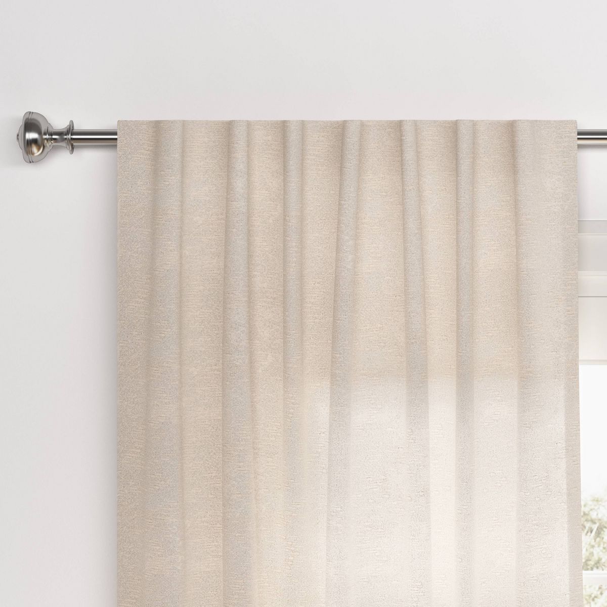 1pc Light Filtering Textural Boucle Window Curtain Panel - Threshold™ | Target