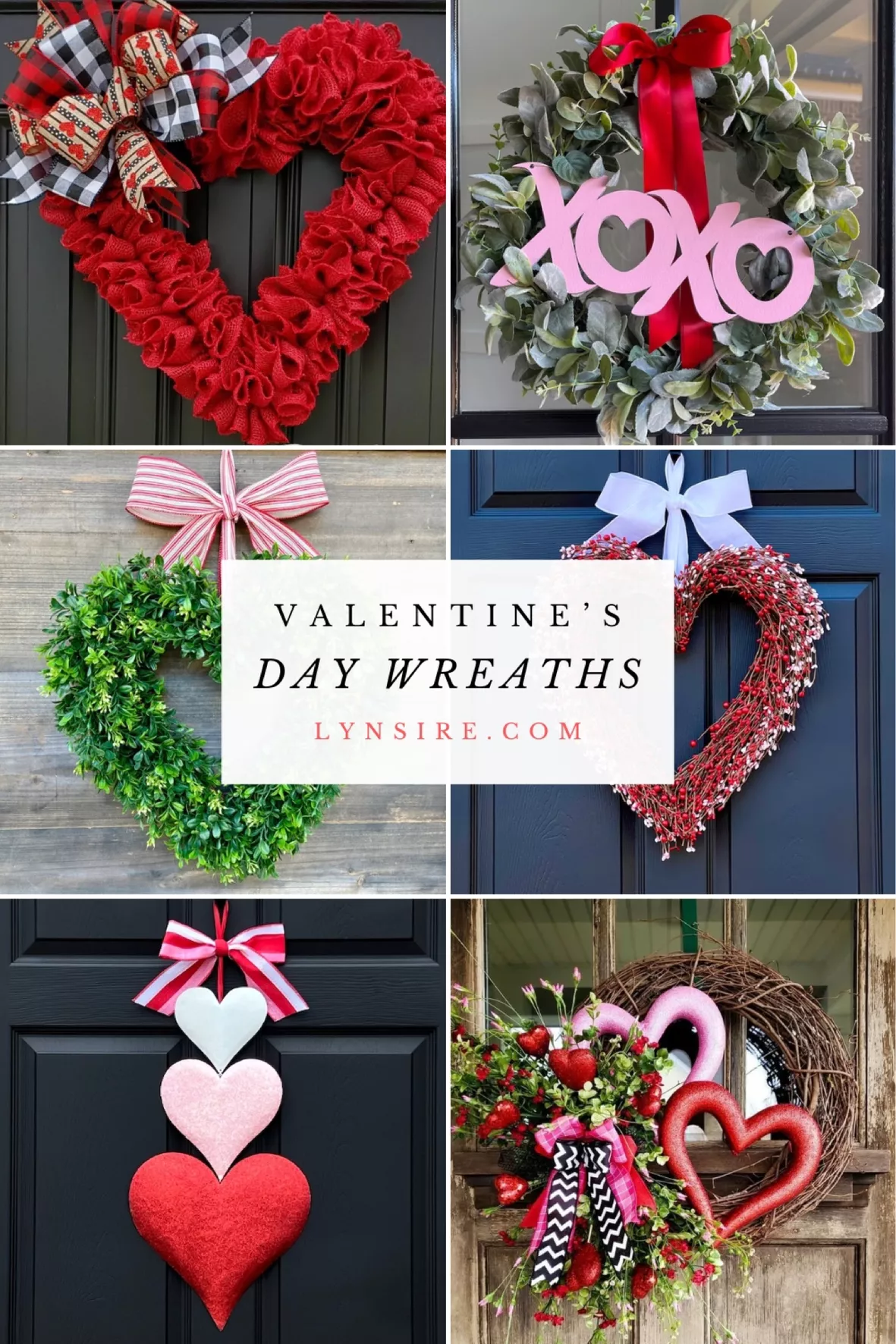 Great Sale-red Heart Wreaths For Front Door - Valentine Day Wreath