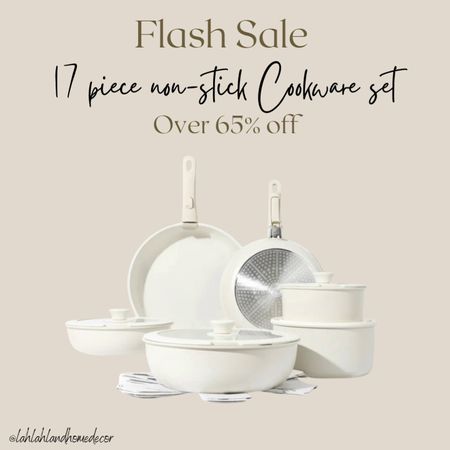 Flash Sale! Save over 65% off this 17 Piece non-stick Cookware set! @walmart #walmart #walmartfinds | kitchen pots & pans 

#LTKsalealert #LTKhome #LTKfindsunder100
