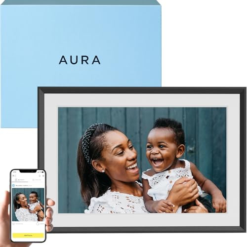 Aura Digital Picture Frame - 10.1" HD Mat Display | Wirecutter's Best Digital Frame for Gifting - Send Photos Directly from Your Phone from Anywhere | Quick & Easy Setup Over WiFi - Free App | Black | Amazon (US)